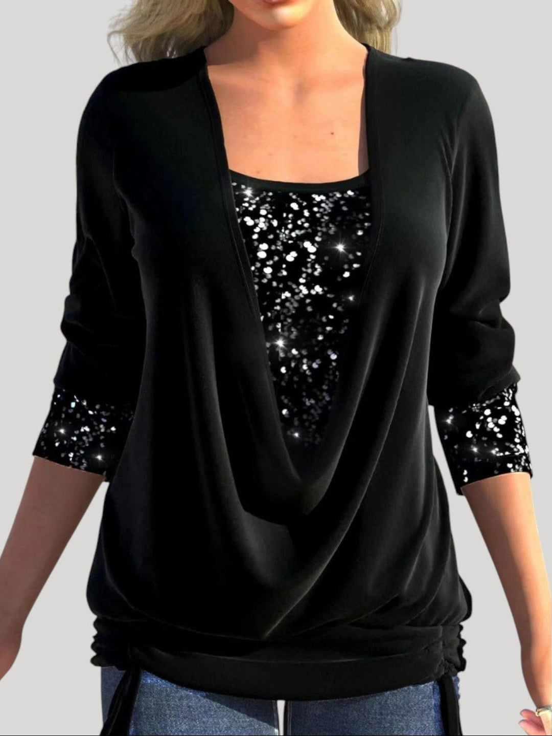 PHYLLIS – ELEGANT DRAPED TOP