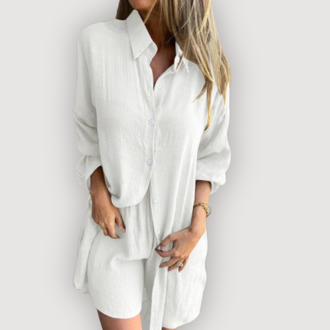 DANIELLE – LINEN SHORT SET