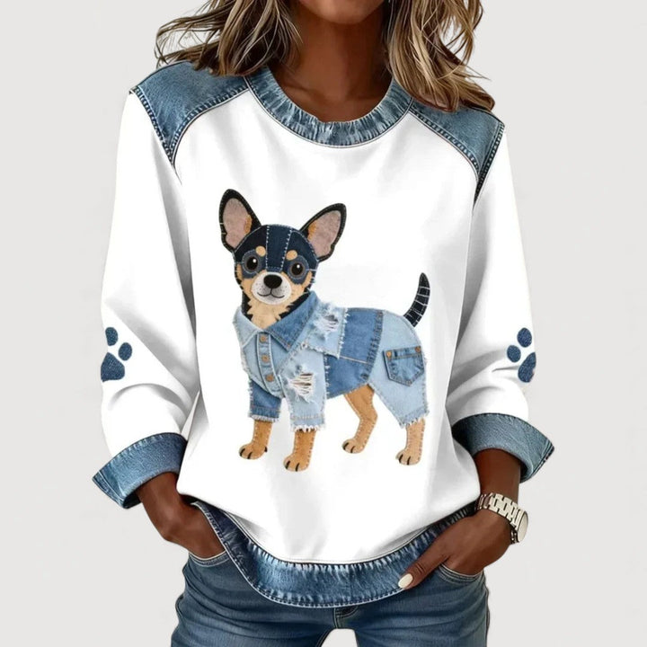 MARAVELLA – DOG PRINT TOP