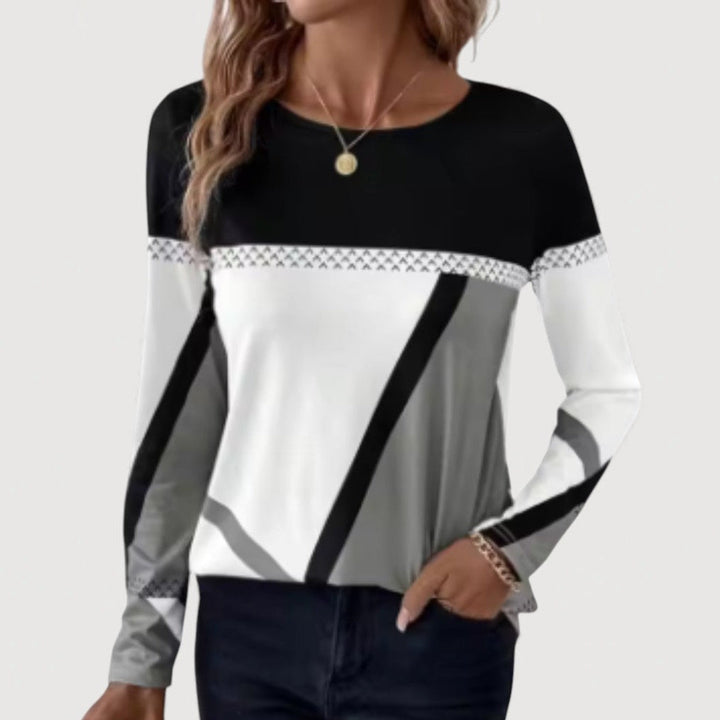 ALYSIA – GEOMETRIC PRINT TOP