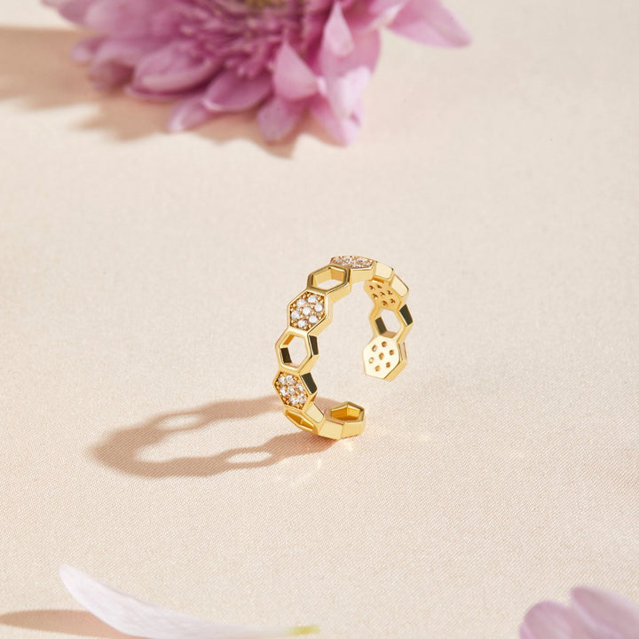 NOLA – GOLD & CRYSTAL RING